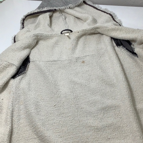 Free People Utility Army zip up hooded distressed lined lightweight jacket SZ S - Picture 13 of 16